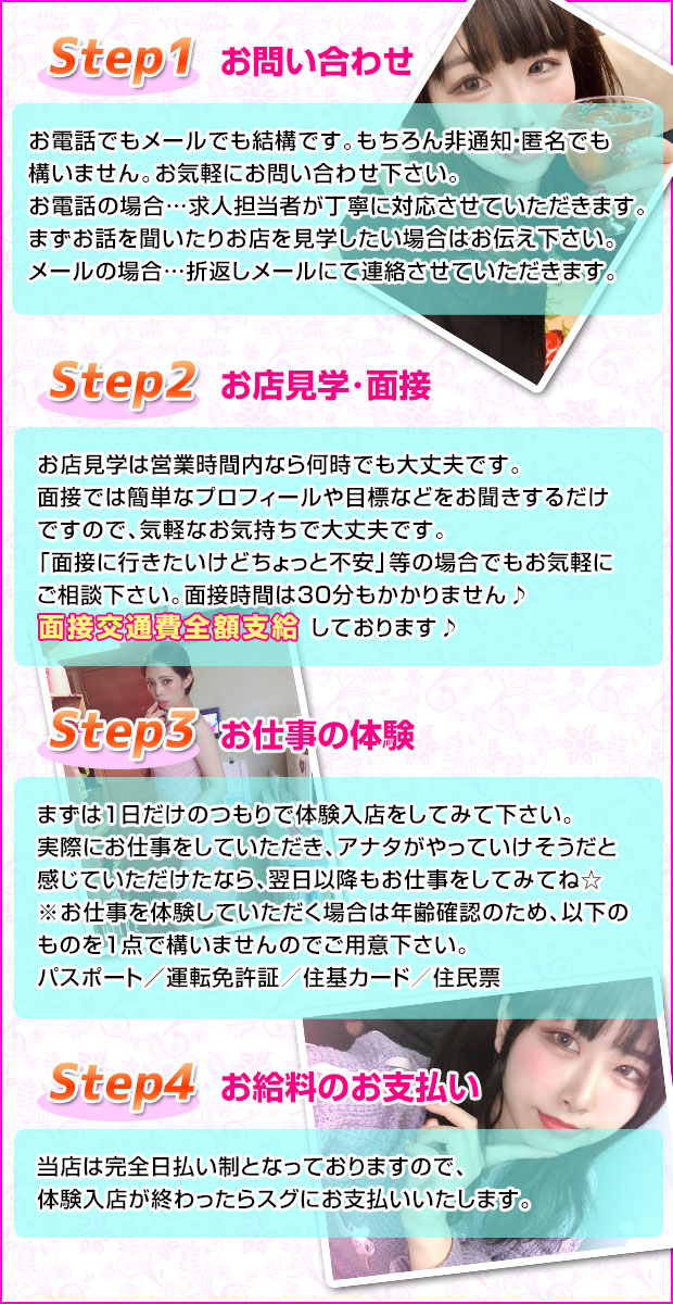 面接からお仕事までの流れ