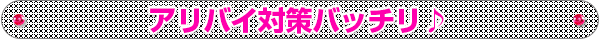 アリバイ対策バッチリ♪